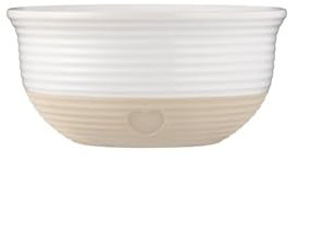 Mason Cash Rustikale Rührschüssel aus Steingut, 26 cm, 3,5 l, mit geprägtem Herzmotiv, ideal zum Backen von Teig, Kuchen, Salaten und Nudeln