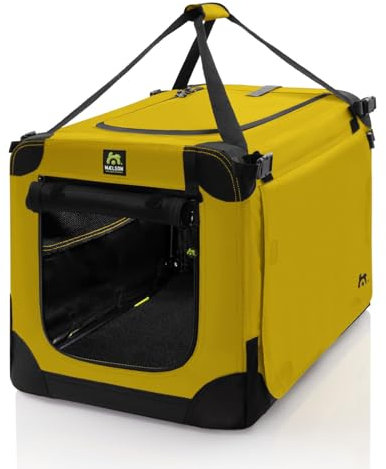 Maelson Soft Kennel Safran Gelb, 72 cm - Faltbare Hunde-Transportbox