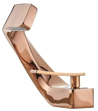 ZKLGS Kitchen Tap Kitchen Mixer Tap, Bathroom Deck Mounted Basin Faucet Black Sink Tap, Single Hole Water Tap Hot And Cold Mitiur Salle De Bain Mixer Faucet for Kitchen, Bathroom(Rose gold)