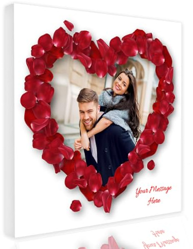 MAX SOLUTIONS Anpassat collage kanvas väggkonst heminredning personliga gåvor multifoto anpassat tryck familjeporträtt årsdag minnessak (design 12, 30 x 30 cm)
