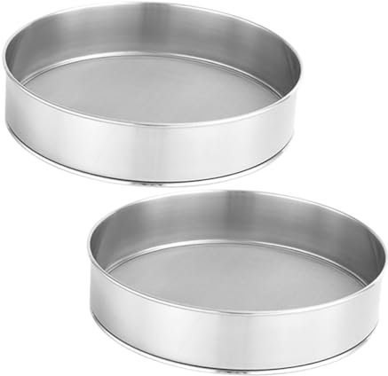 UTHCLO 2piezas De Malla Fina para Espolvoreador De Tamices Redondos Inoxidable para Hornear