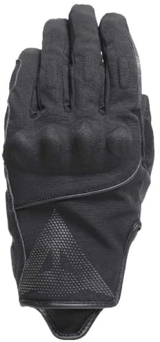Dainese - Udine Wp Gloves, Guanti Moto Invernali Impermeabili D-Dry con Protezioni sulle Nocche, Schermo Tattile e Pulitore per Visiera, per Uomo, Black/Reflex, M