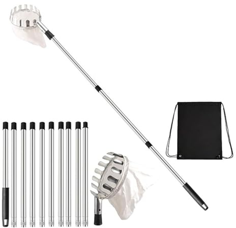 Collecteur de fruits extensible de 4 m avec panier de protection en tissu, pas besoin d'escalade pour la maison, le jardin, poteaux extensibles, panier de récolte de fruits