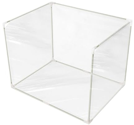 Pare-éclaboussures pour bac à litière – PVC, Protection Anti- à paroi Haute, Pliable | Boucliers Anti-éclaboussures pour bac à litière pour Chambre à Coucher, dortoir, Appartement, Maison