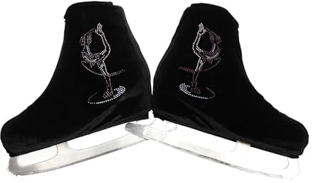 HEUchuan Konståkning Skate Boot Överdrag Sammet Vuxen Skyddande Rullskridskor Figur Skoskydd Tillbehör Glänsande Strass Termisk Skate Boot Överdrag Överdrag