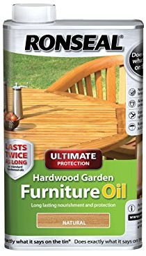 Ronseal UHWGFOCLR 500 Milliliter Natural Ultimate Protection Hardwood Garden Furniture Oil Clear