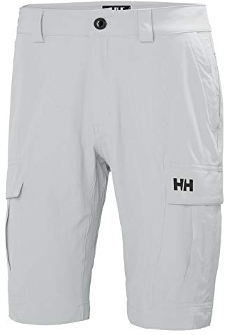 Helly Hansen Hombres HH QD Pantalones Cortos Cargo 11, Gris Niebla, 34