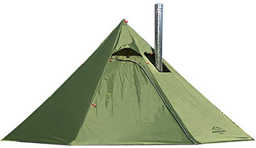Preself Tente tipi légère pour 2 Personnes avec conduits de fumée ignifuges, Tente tipi pour Famille, équipe, randonnée, Camping, randonnée, Vert Olive