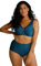 Ulla Popken Damen Entlastungs-BH, ohne Bügel, Strassanhänger, Cup C - G BRA, petrol, 95F