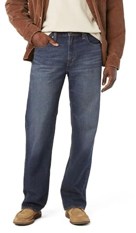 Levi Strauss Signature Gold Men's Loose Fit Jeans, Midnight Cavern, 32Wx32L