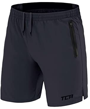 TCA Elite Tech Lightweight Football Shorts for Boys with Zip Pockets - Kids PE Shorts - Ideal for Running, Active Sports, Training and Outdoor Activity - Smoke Grey, 10 Years