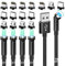 HanCenDa Câble de chargement magnétique [5-pack, 10/6/6/3,3/3,3 pieds] 540 ° Chargeur téléphonique magnétique rotatif 3-en-1 Câble USB magnétique avec LED Ligh