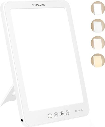 Timits Lampe de luminothérapie, 10 000 lux, simulation de la lumière du jour, lampe à lumière du jour compacte avec support et pochette de rangement