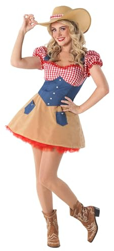 Fun Shack Cowgirl Kostüm Damen, Wild-West Halloween Kostüm Damen, S