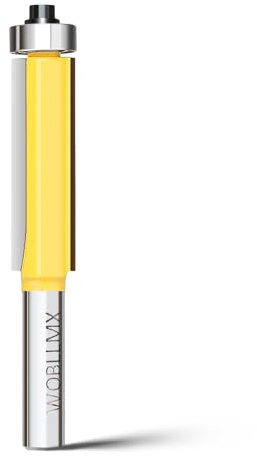 WOBLLMX 8 mm skaft spolfräs, Ø 9,5 mm arbetslängd 50,8 mm, med kullager topphårdmetallblad praktisk, hållbar och skarp för träbearbetning gör-det-själv hemma