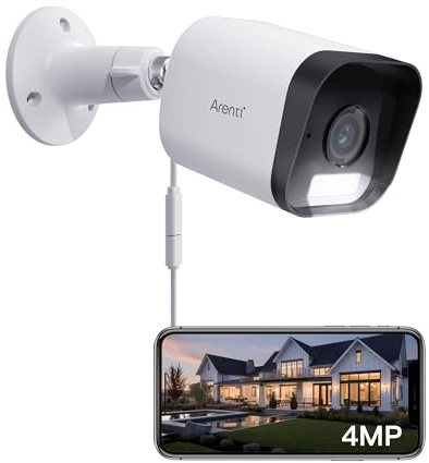 ARENTI 2.5K/4MP Security Camera Outdoor,CCTV Camera with Spotlight,Colorful Night Vision,2 Way Audio,Motion Detection,Customize Zone,24/7 Recording,IP65,Wifi Camera Outdoor