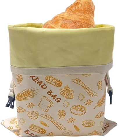 Bolsa de pan de cera de abejas para pan casero, 30 x 39 cm, bolsa de almacenamiento para aperitivos, conservación y almacenamiento para pan, panadería y sándwiches