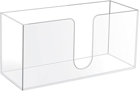 Countertop Paper Towel Dispenser Acrylic Paper Towel Holder Tissue Dispenser Paper Towels Storage Container for Restaurant Hotel(Clear)