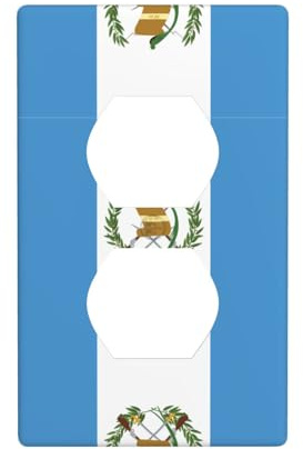 Phayah Placa de pared dúplex con patrón de bandera de Guatemala, tamaño estándar, policarbonato, termoplástico, doble enchufe