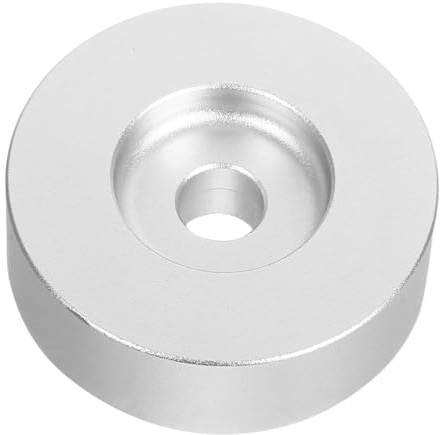 FELTECHELECTR Adaptador de Discos de Vinilo Abrazadera de Registro para Tocadiscos estabilizador de Peso de Aluminio Adaptador de Registro Accesorio para Discos de Vinilo Metal Plata