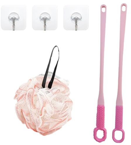 Cleaning Brush - Silicone Long Handled Foot Hygiene Cleaner, Flexible Ergonomic Scrubber | Extended Reach Between Care Applicator, Cleansing Pedicure Tool For Shower Bath Routine Indoor U