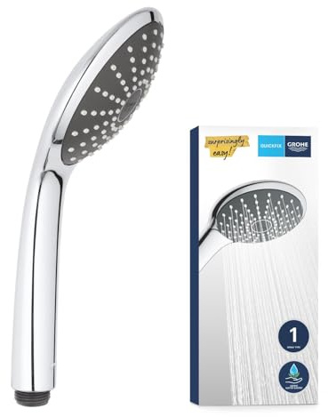 GROHE Vitalio Joy 110 - Handbrause (wassersparend, mit 1 Strahlarten, Antikalk System), rund, chrom, 27315000