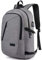 WENIG Mochila portátil de 17 pulgadas antirrobo impermeable mochila hombre gran capacidad mochila PC portátil con carga USB mochila de viaje de negocios para ocio escolar colegio - gris