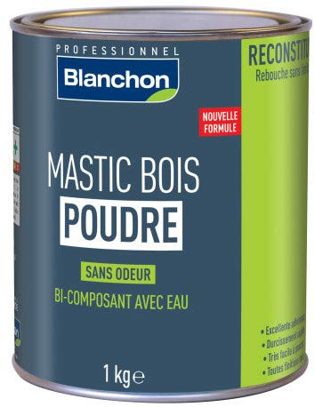Mastic bois poudre - Chêne rustique - 1 kg