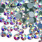 Jollin Hot Fix Diamantes de imitación de Cristal con Espalda Plana Diamante Redondo Gemas Strass, 4.8mm, SS20 1440pcs, Crystal AB