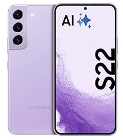 Samsung Galaxy S22, Android Smartphone ohne Vertrag, 15,39 cm/6,1 Zoll Dynamic AMOLED Display, 3.700 mAh Akku, 128 GB/8GB RAM, Handy in Bora Purple, inkl. 36 Monate Herstellergarantie