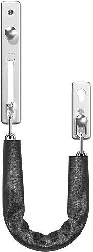 I-EASYDWW Door Chain Lock, Chain Door Lock, Door Latch, Safety Locks with Screws, Stainless Steel Door Guard with Spring Anti-Theft Press Latch, with Screws for Inside Door, Silver, 1 Pack