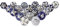 Ajuny Lot de 20 Boutons en Céramique Bleu et Blanc, Peints à la Main – Boutons & Poignées pour Tiroirs, Portes de Placard, Armoires, Commodes & Cuisine – Finition Brillante, Filetage M4