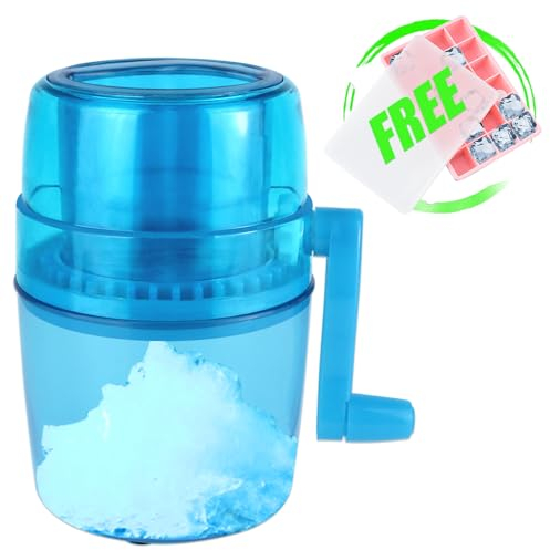 Tosucs Picadora de Hielo Manual, Maquina de granizados para casa Molde para Cubitos de Hielo, granizadora Maquina con manivela, caseros, cócteles