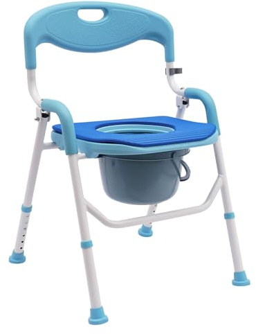 Silla de ducha plegable para personas mayores, asiento de ducha plegable con altura ajustable, silla de inodoro estable con reposabrazos, silla de ducha portátil para mayor comodidad y seguridad