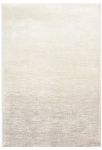 IDIMEX Teppich Ombre waschbar 160 x 230 Hellbraun, Teppich mit Farbverlauf, Ombre-Effekt, weicher Kurzflor-Teppich modern, gummierte Unterfläche, schmutz- und wasserabweisend