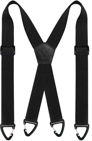 Fevaeno Mens Braces with Anti-slip Buckle Length Adjustable Elastic Suspenders for Men and Women