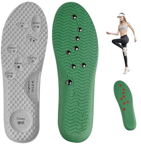 EUYKQNOI Plantillas Magnéticas, Plantillas Acupresión Zapatos, 1 Par Plantillas Gel Magneticas Para Hombre y Mujer, Reflexología Plantillas Ortopédicas Fascitis Plantar Cuidado La Salud Del Pie,37-38