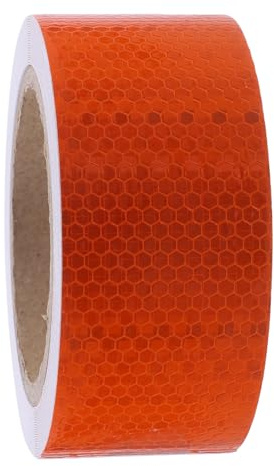 ABOOFAN Ruban Réfléchissant Orange Autocollant Extérieur PVC Bande de Sécurité Adhésive pour Signalisation Véhicules Camions Installation Facile