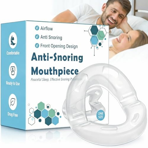 Anti Snoring Mouthpiece,180 Open Front Design, Snoring Aids for Men and Women, Effective Stop Snoring Snoring Mouthpiece,Comfort Ready to Use Snore Stopper