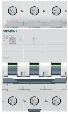 5SL63637 Interruptor automático magnetotérmico 3P 63A Curva C 6kA 400V