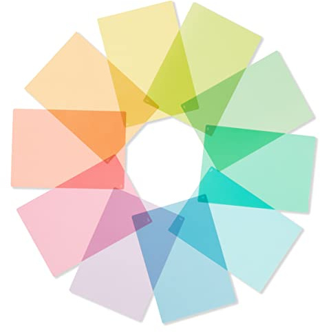Tinted Page Overlays - Multi-Colour (Pack of 10) - by Crossbow Education Dyslexia Aids and Visual Stress Tools Specialists
