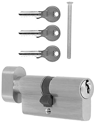 Schließzylinder mit Knauf/Türschloss/Zylinderschloss/Profilzylinder inkl. 3 Schlüsseln - 25 x 35mm