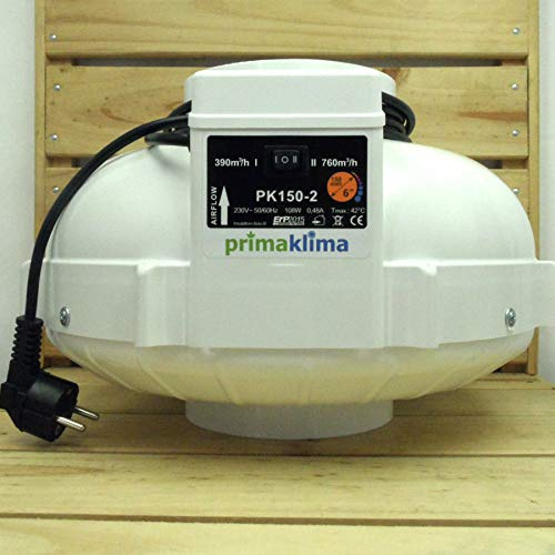 Rohrventilatoren Prima Klima 2-Stufen 390-760cbm / 150mm