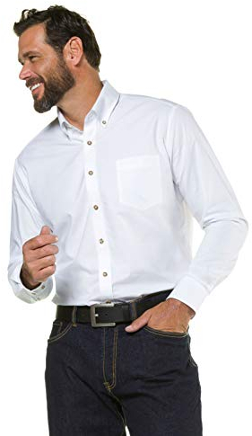 JP 1880 Herren Trachtenhemd, Schneeweiß, 5XL EU