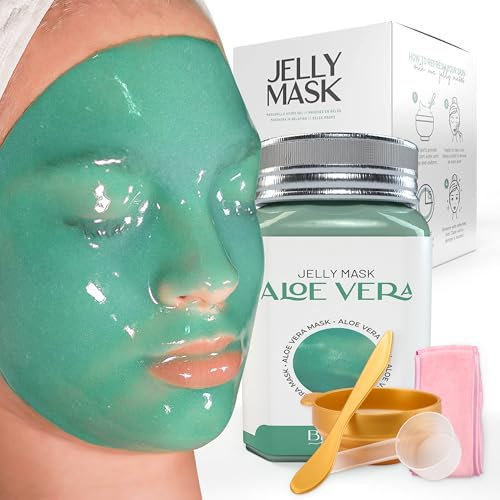 BRÜUN – Peel-Off-Gelee-Maske, Premium-Qualität, modellierendes Aloe-Vera-Maskenpulver für Gesichtsmaske, ideal für Kosmetikerinnen, Spa-Hautpflege, Hydro-Gesichtsmaske