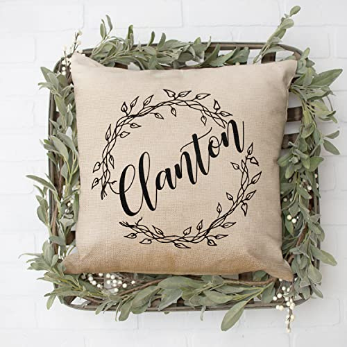 MRC Wood Products 16x16 Personalized Throw Pillow with Custom Name - Soft and Durable Cushion Cover for Home Decor (Cover Only)