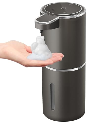 Gotofine Automatic Foaming Soap Dispenser,4-Level Adjustable Foam, Wall Mount, USB Rechargeable,12.8oz/ 380ml,Touchless Hand & Dish Soap Dispenser for Bathroom, Kitchen,Hotel, Restaurant