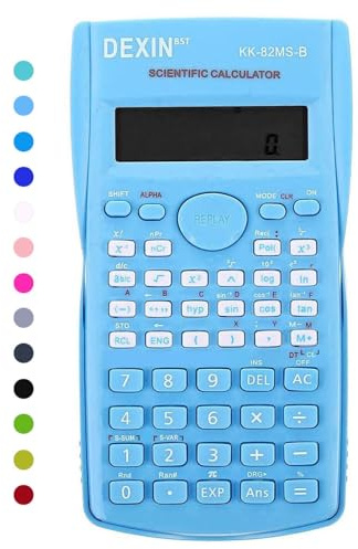 Vetenskaplig miniräknare skrivbord, vetenskapliga miniräknare för studenter, vetenskaplig miniräknare 240 funktioner 2 rad 10 + 2 siffror, skrivbordsmatematikkalkylator för skola (blå)