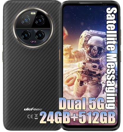 Ulefone 5G Outdoor Handy ohne Vertrag 120W Schnellladung, Armor 23 Ultra MTK 8020 24GB+512GB Outdoor Smartphone 5G, 64MP Nachtsichtkamera, 6.78 FHD+, 5280mAh, Unterstützung Satellit Handy