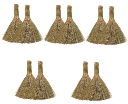 NIYANGLE Scopa Saggina Bambina 10 Pezzi Per La Pulizia Della Cucina Spazzola Da Scrivania Portatile Spolverino Thai Rustica Scrivania Silicone Viso Scrubber Piccola Frusta Piccola